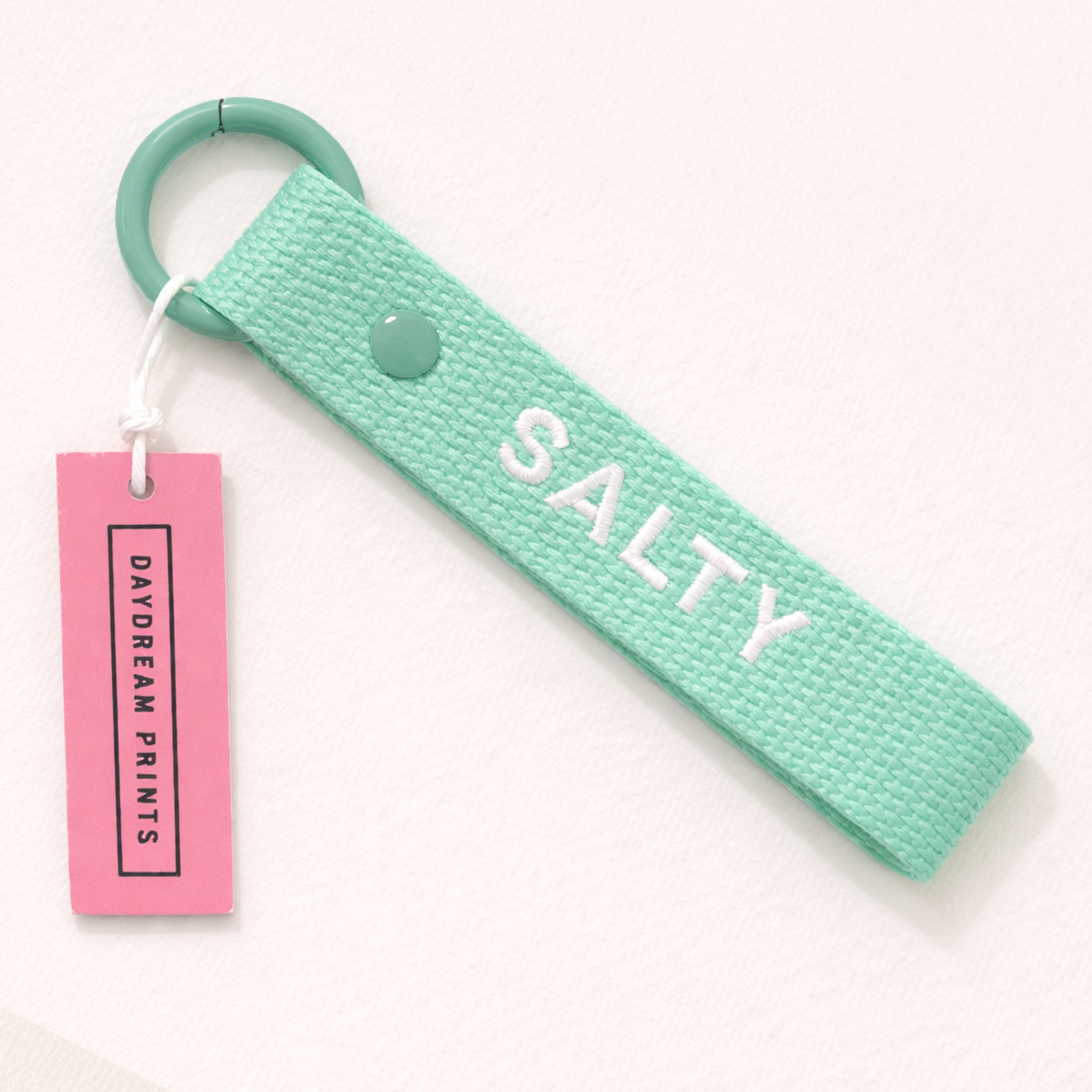 SALTY Keyring | 5" Embroided Keyring | Beachy accessory