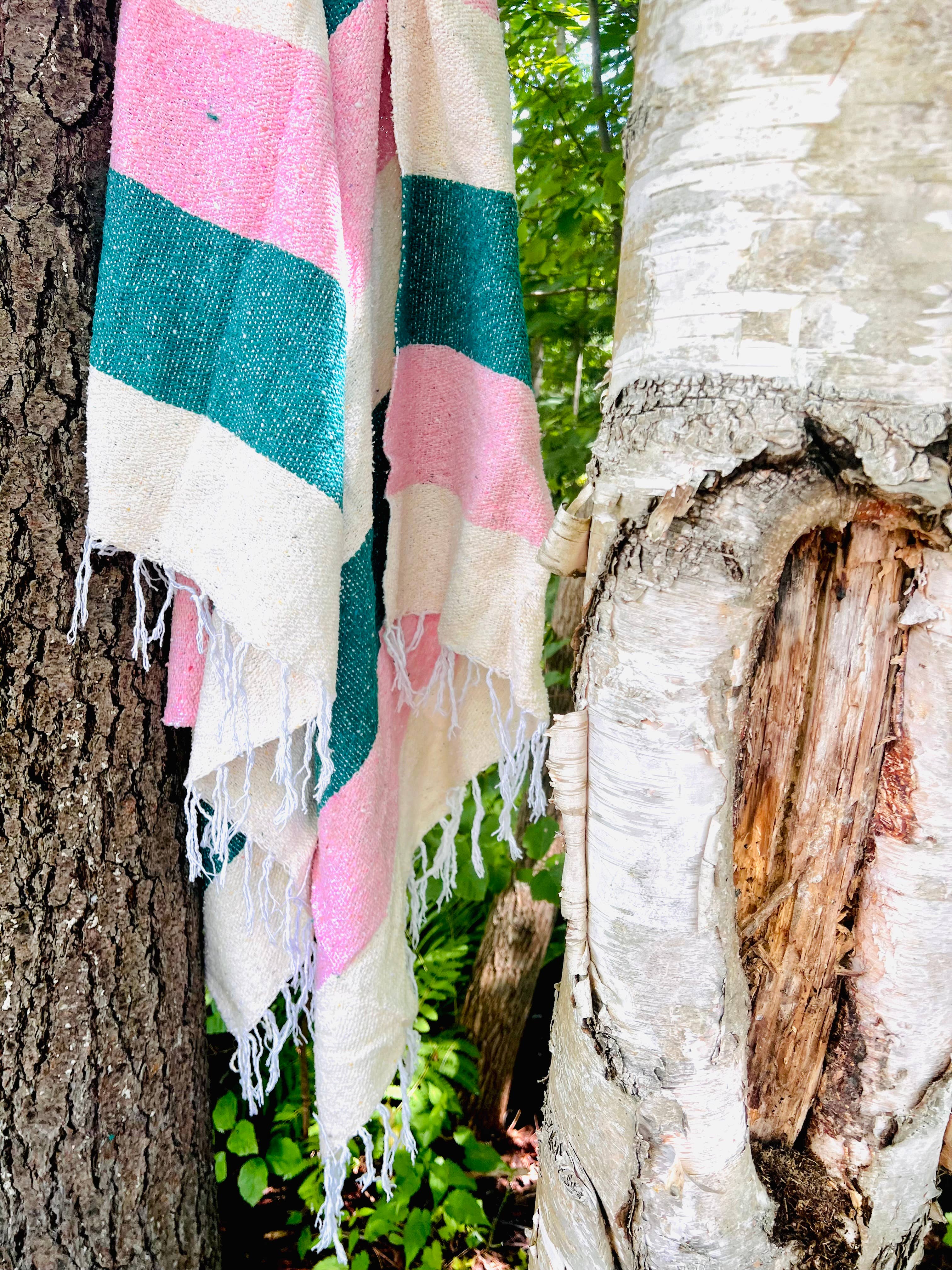 Mountain Flower Adventure Blanket | Mexican Blanket | Throw