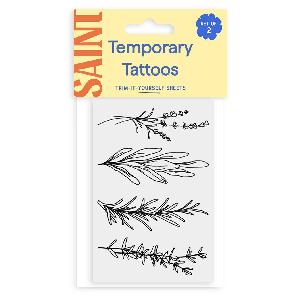 Herbs Temporary Tattoos