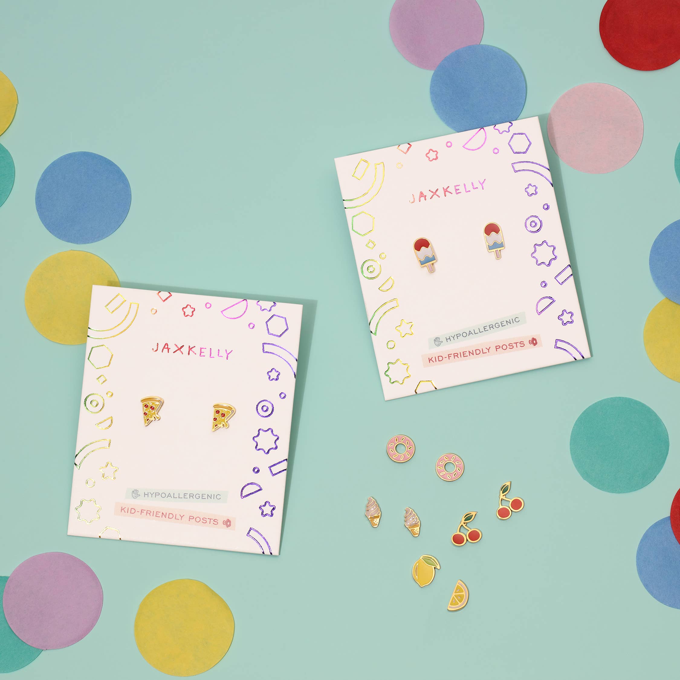 Ice Cream Enamel Flat Back Kids Earrings