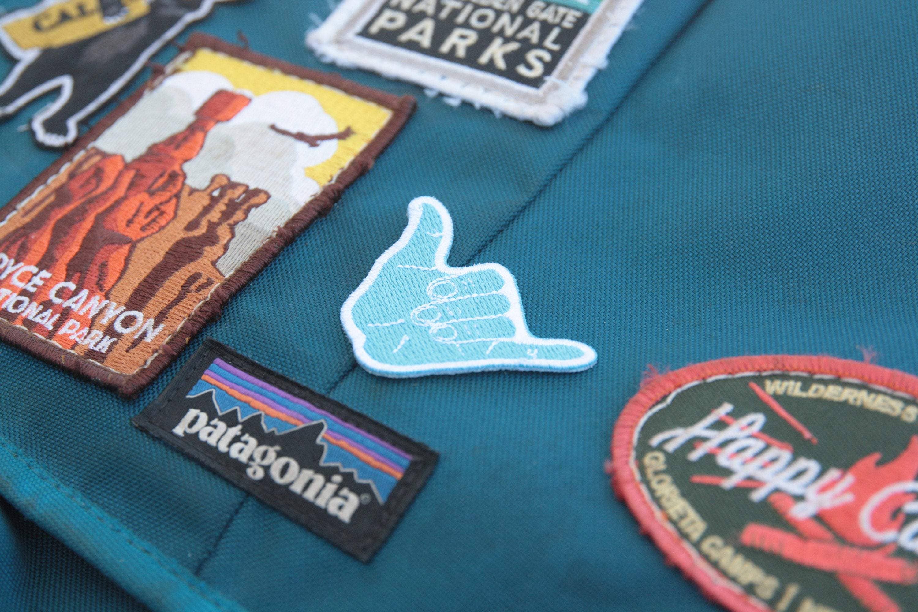 Hang Loose Hand Embroidered Iron on Patch - Shaka