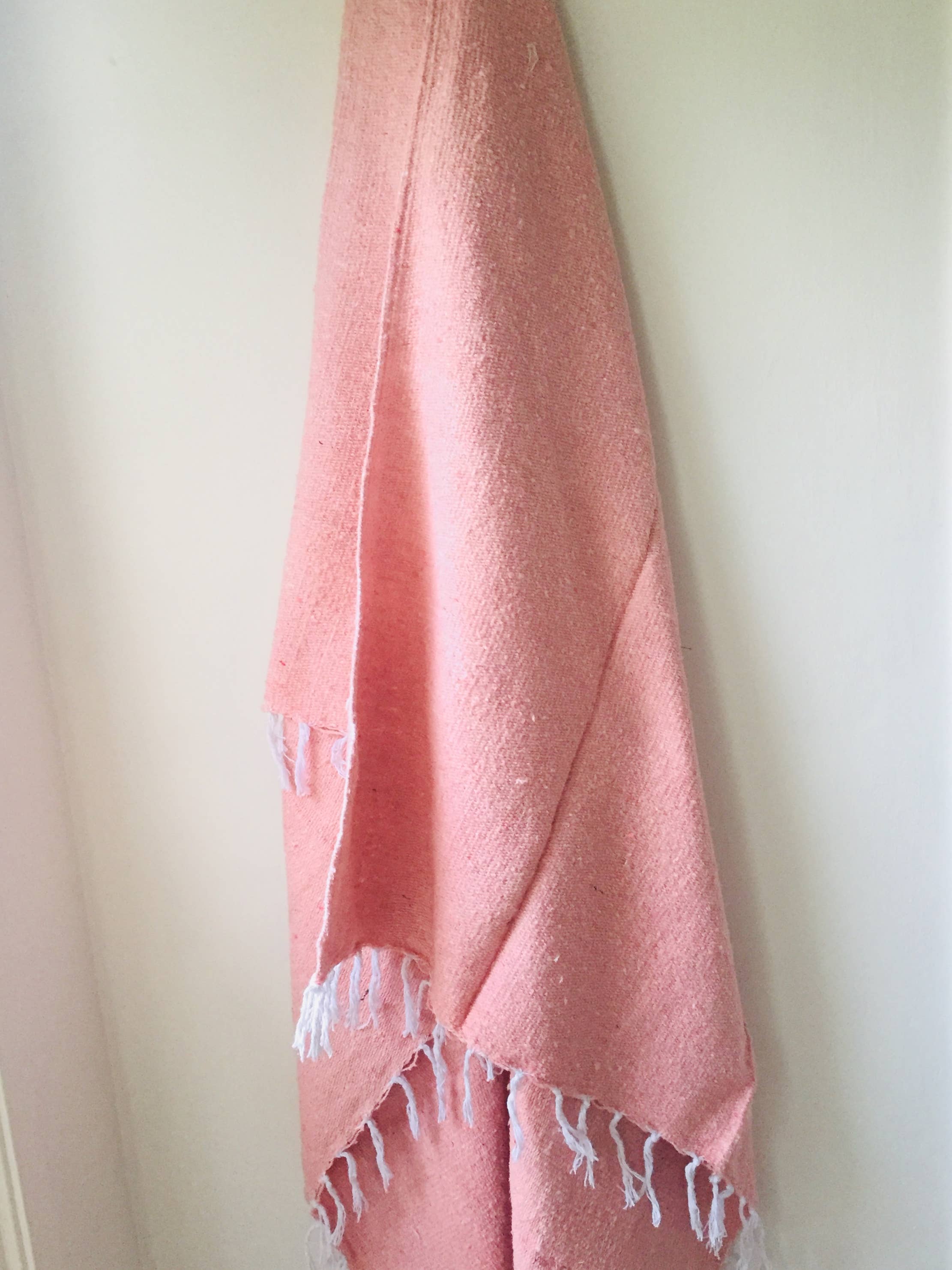 Solid Mexican Throw Blanket | Gold | Tan | Yoga | Mint