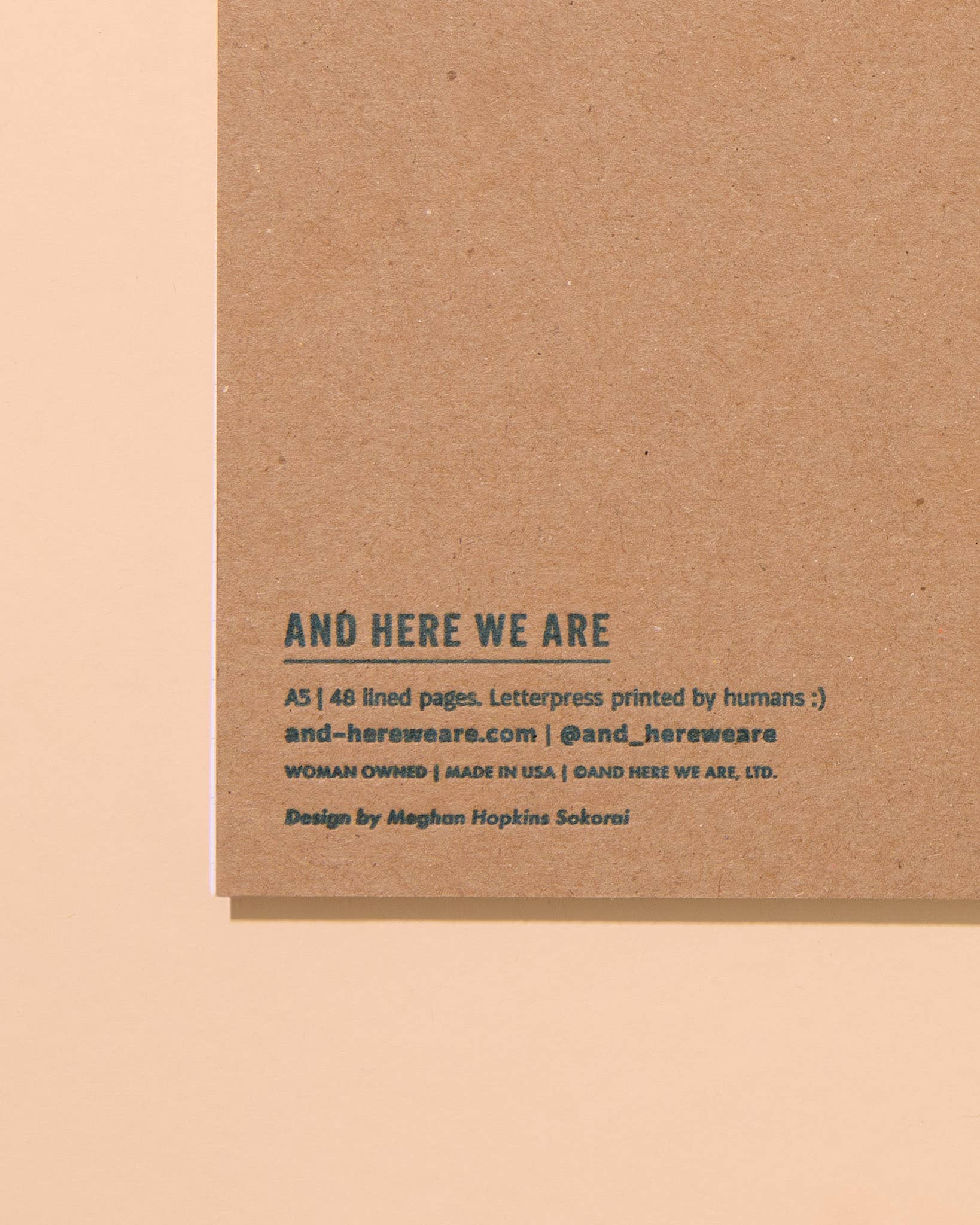 Beachy Summer Letterpress A5 Spiral Notebook—Shell Pattern