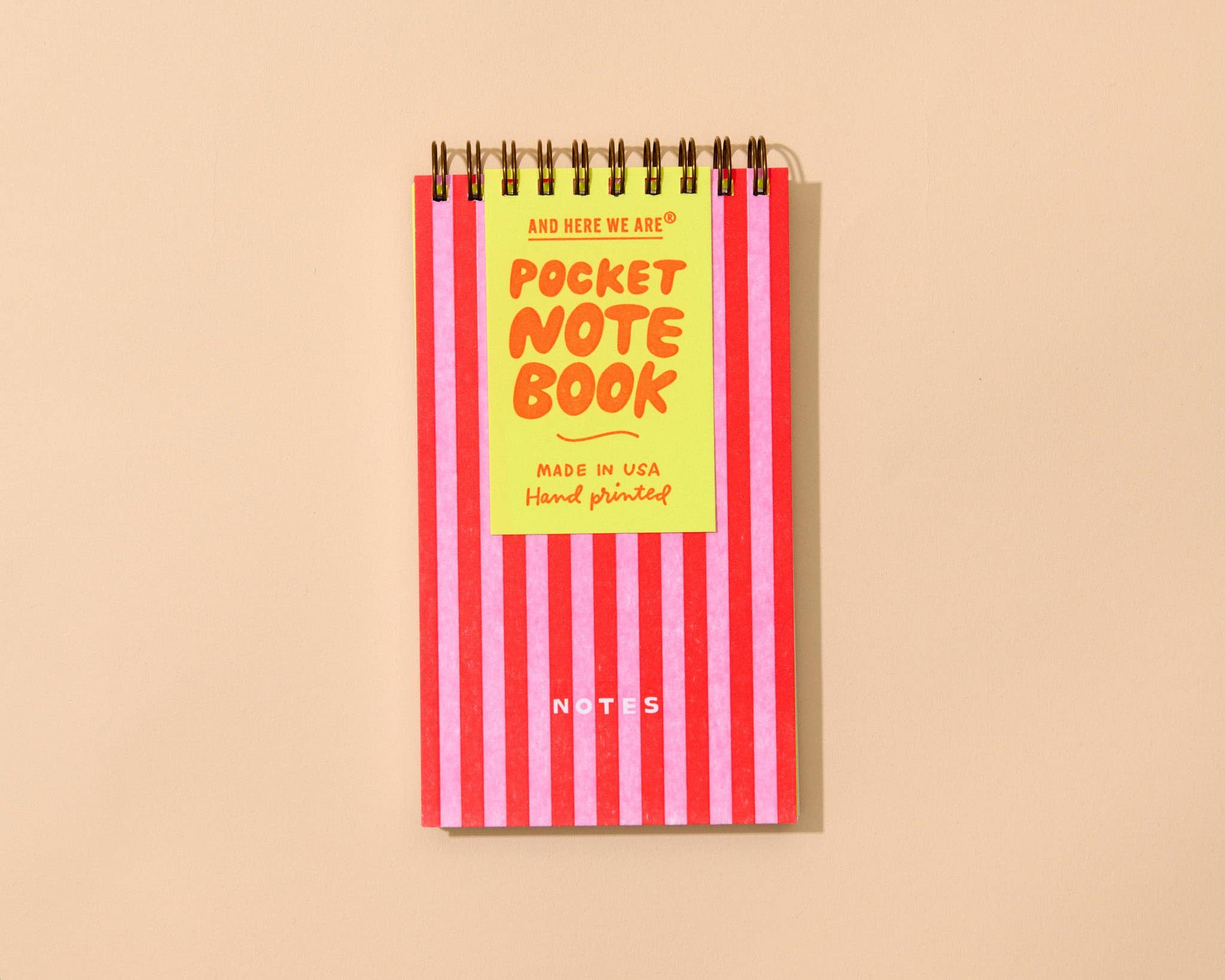 Cabana Stripe Letterpress Spiral Notebook