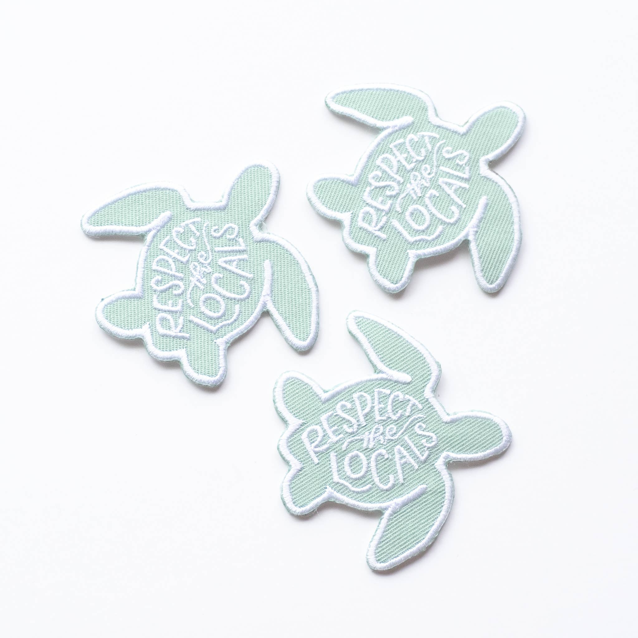 Respect The Local's Turtle Embroidered Iron-on Patch: Yes