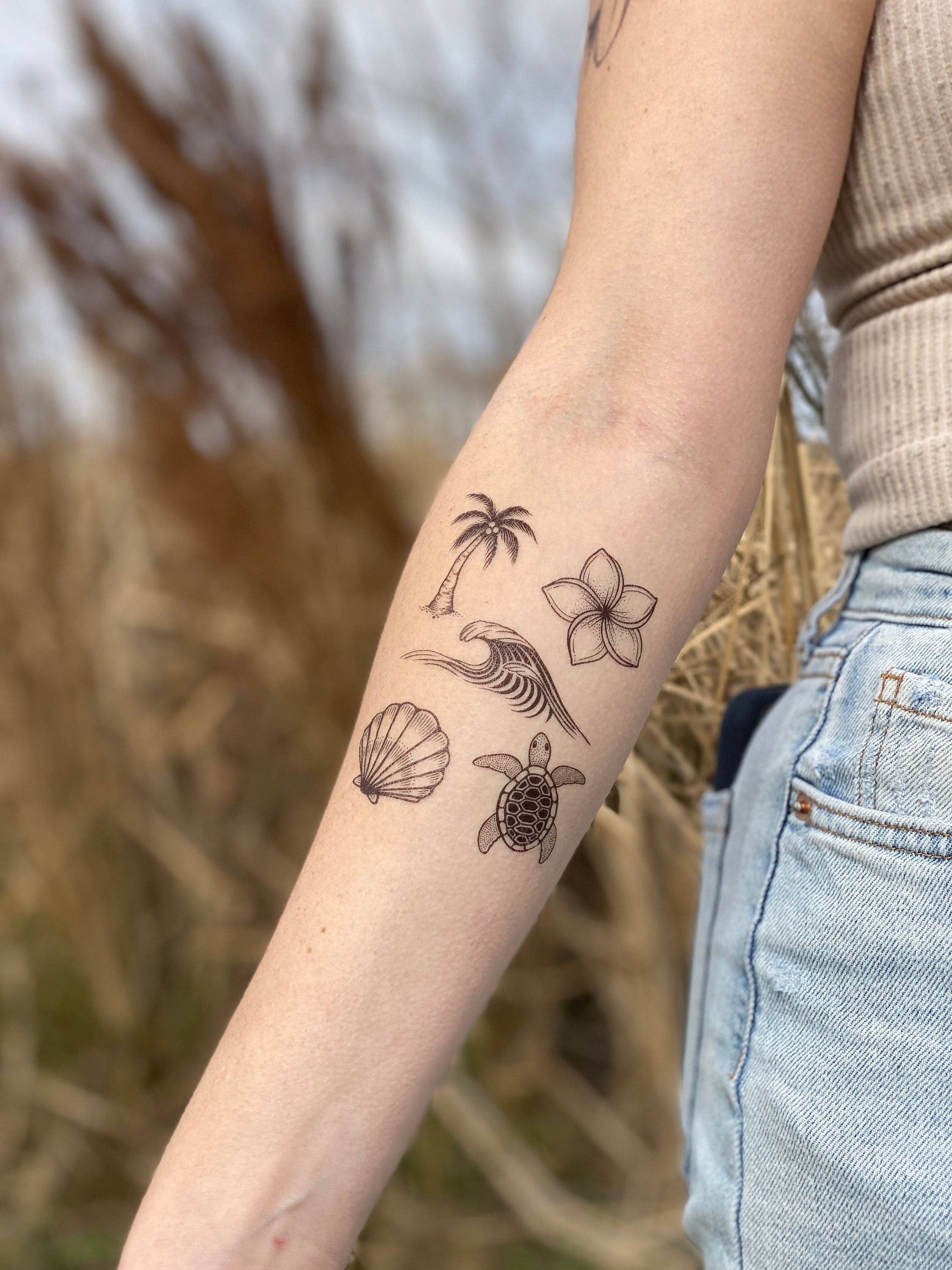 Beach Life Temporary Tattoos