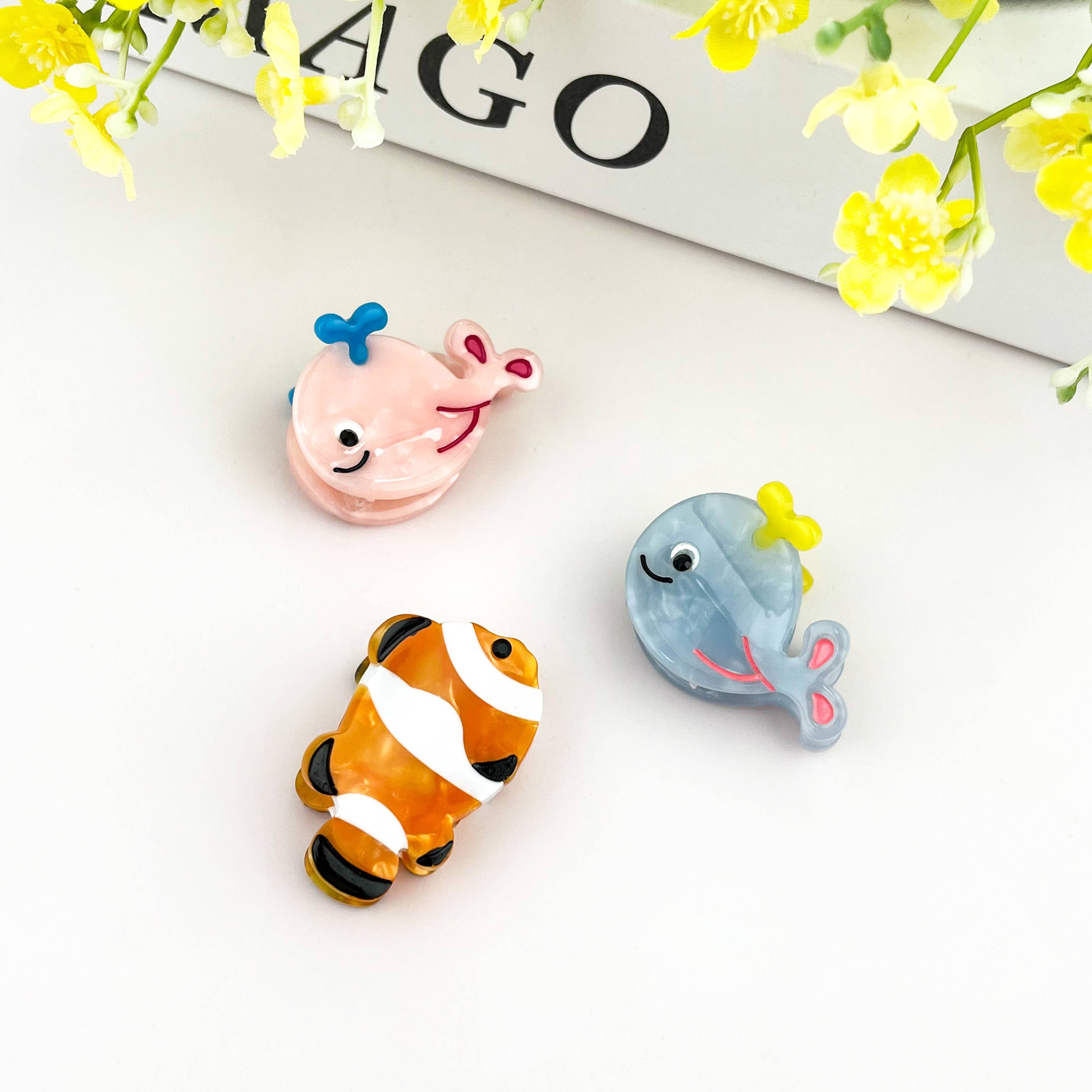 Ocean Fish Mini Claw Clip, Whale Hair Clip