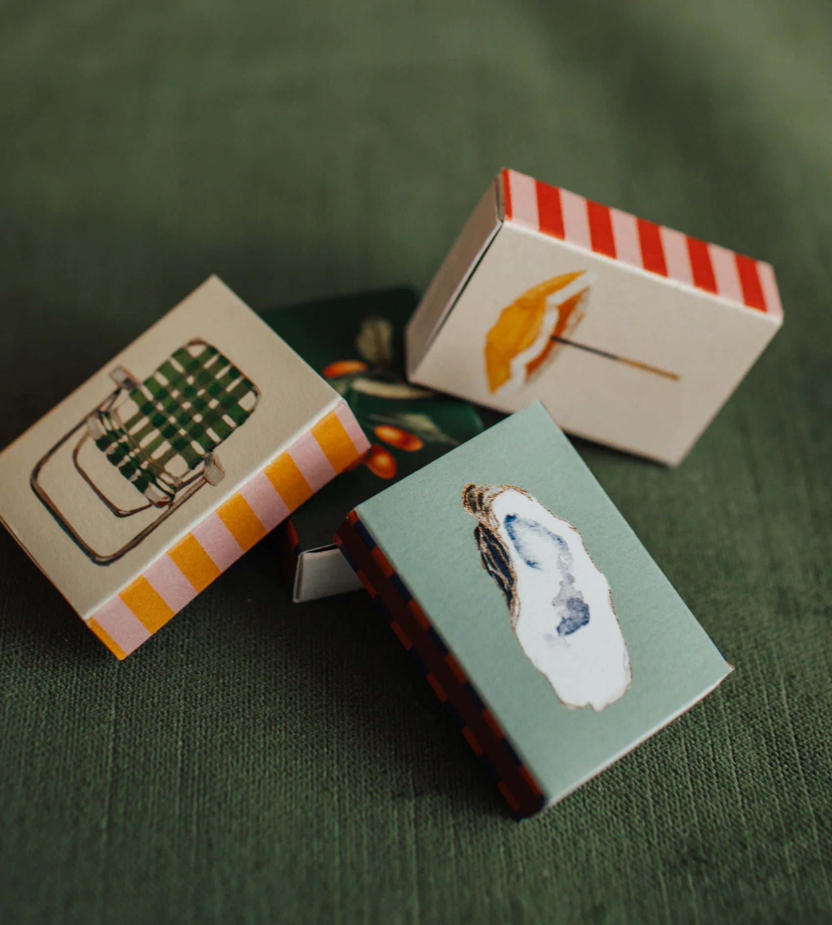 Illustrated Matchbox by Jenna Fine Art Studio